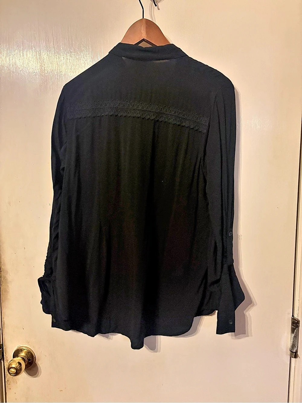 Mossimo Black Rayon Button Down Shirt Size XXL